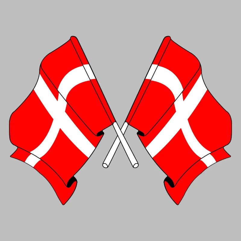 Deux drapeaux Danemark
