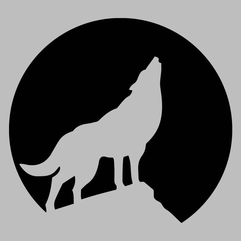 Loup au clair de lune