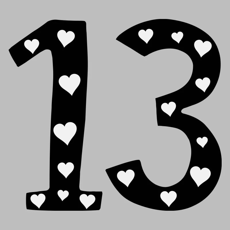 13 Geburtstag mit Herz
