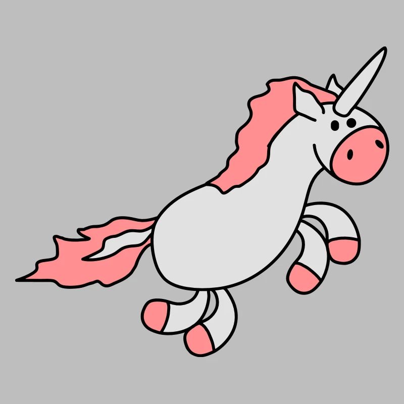 Süßes kleines Comic Cartoon Einhorn