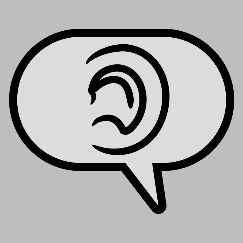 Entendre une bulle de discours de symbole simple