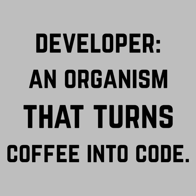 développeur organisme transformant le café en code