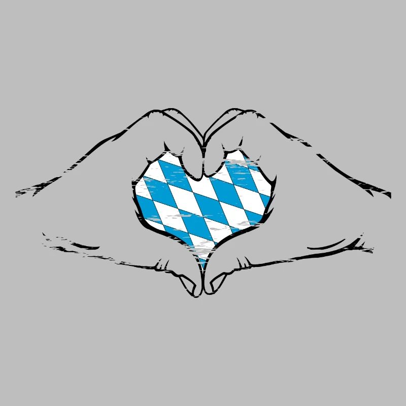 Drapeau de Bavière Aiguilles Forme de coeur Utilisé