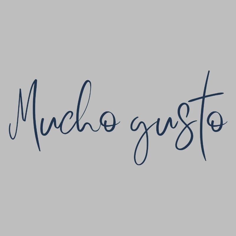 Mucho Gusto - Conception de salutation espagnole amicale