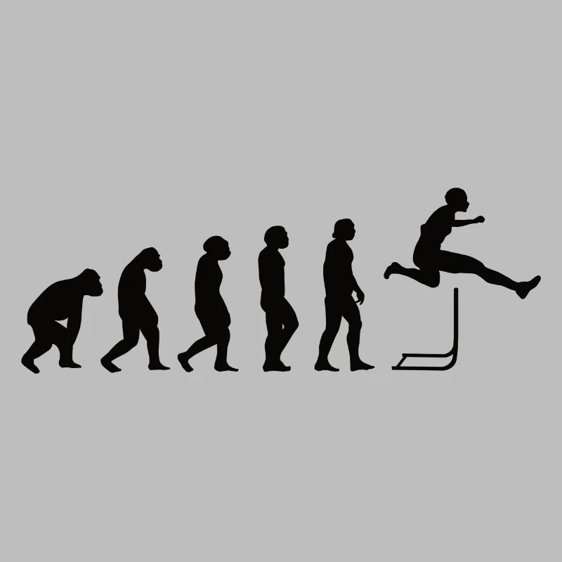 Hürdenläufer Hürdenlauf Evolution Leichtathletik
