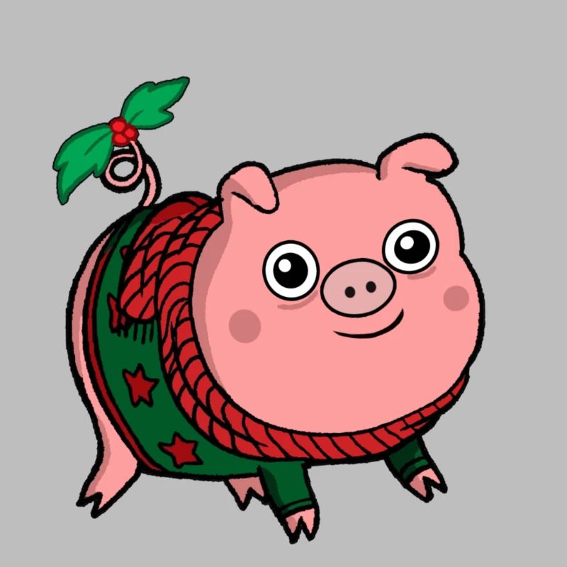Cochon de Noel cute pull d'hiver