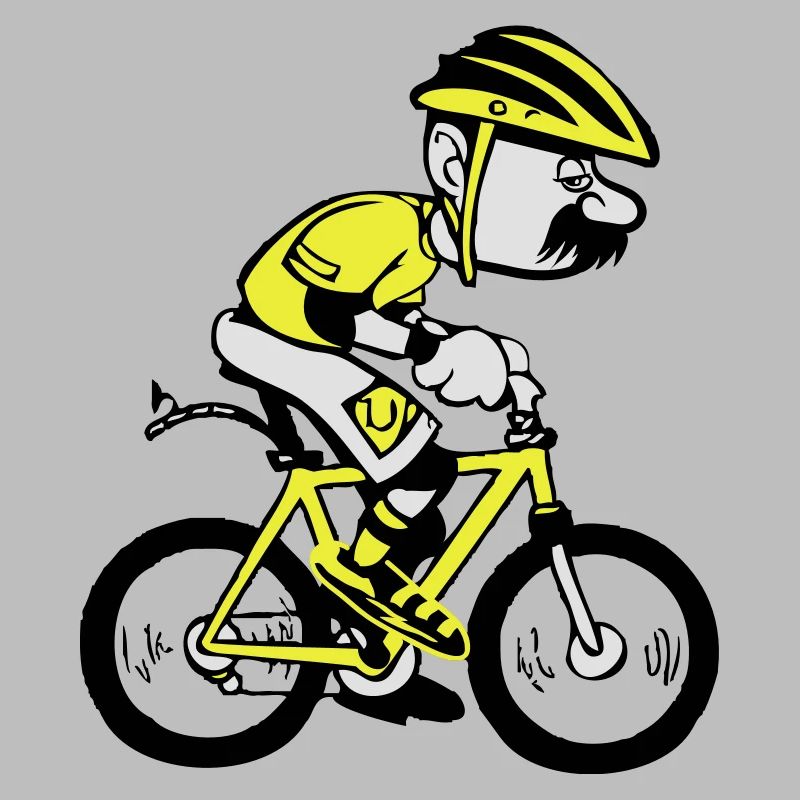 fahrrad witzig comic alter mann