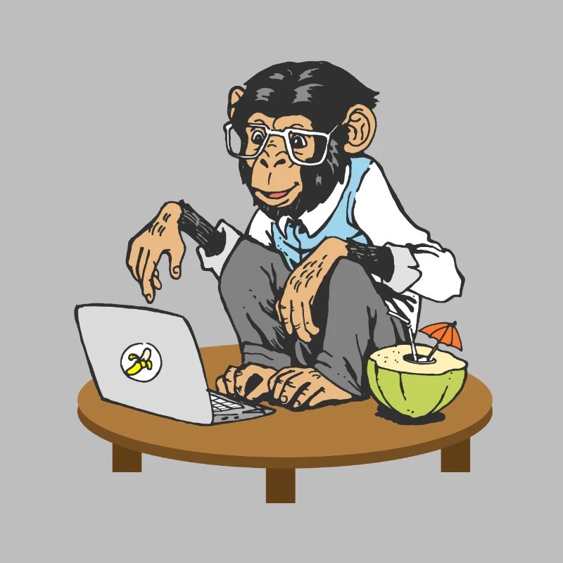 Progammierer Affe Code Monkey Coding Äffchen