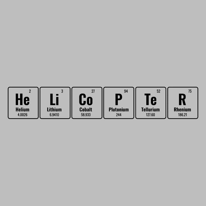 Periodisches System der Elemente Hubschrauberpilot Chop