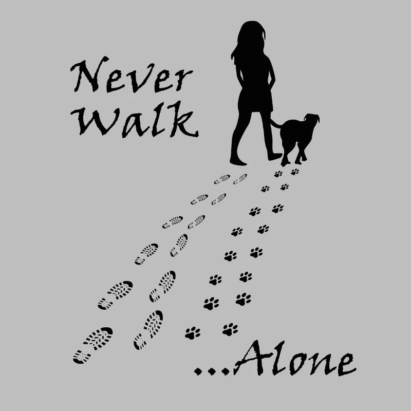 doux Never walk alone conception de chiens