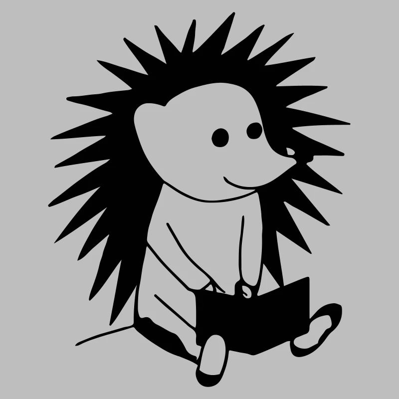 Igel liest Buch Illustration Geschenk