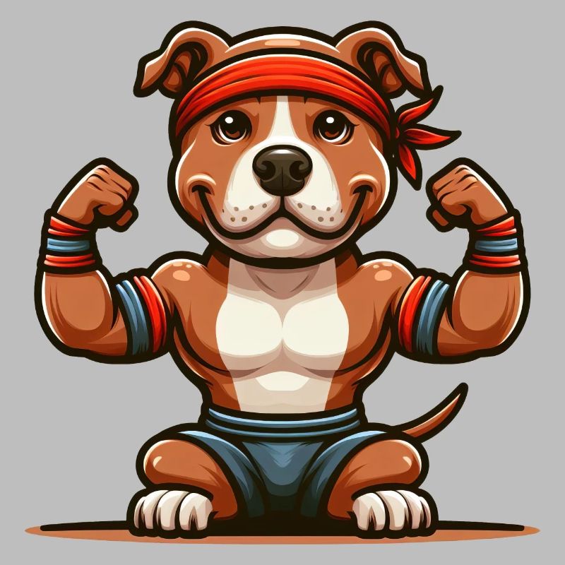 Pitbull Der Bodybuilder