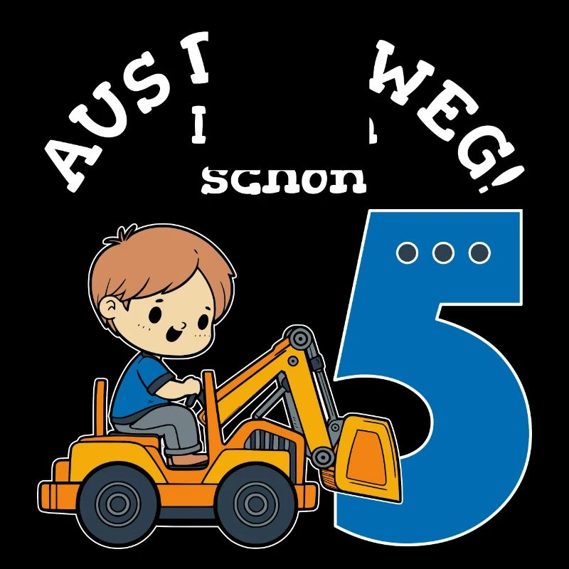 5. Geburtstag Bagger Junge