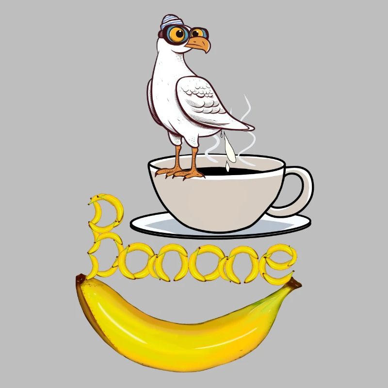 maritim Möwe Möwen Banane Kaffee