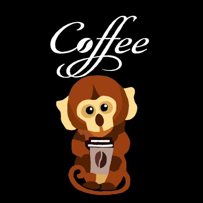 Käffchen Coffee Kaffee Affe Cafe Kaffeebohne