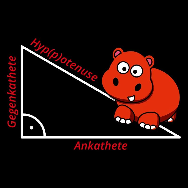 Hyppotenuse Pythagore De Math Hippo cadeau enseignant