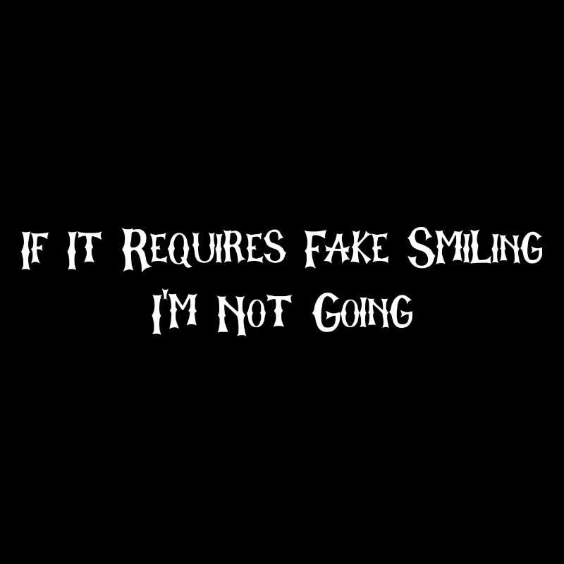 Goth When It Requires a False Smile Go