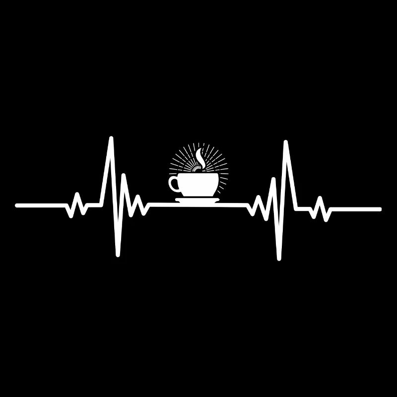 Surface de café chaude battement de cœur