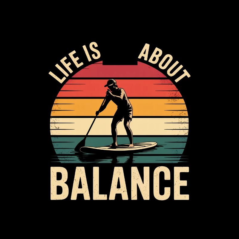 La vie est une question d’équilibre Retro Paddleboard