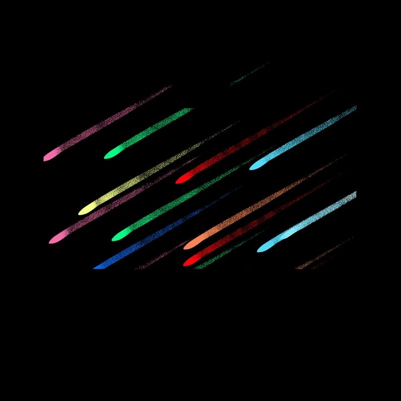 Schöner bunter Meteoriten schauer Geschenkidee