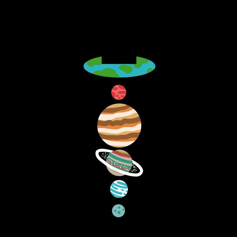 Flache Erde T-Shirt Flat Earth Geschenk Idee