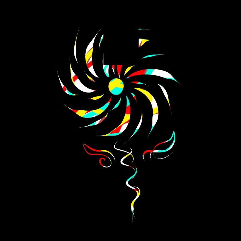 Fleur de vent colorée