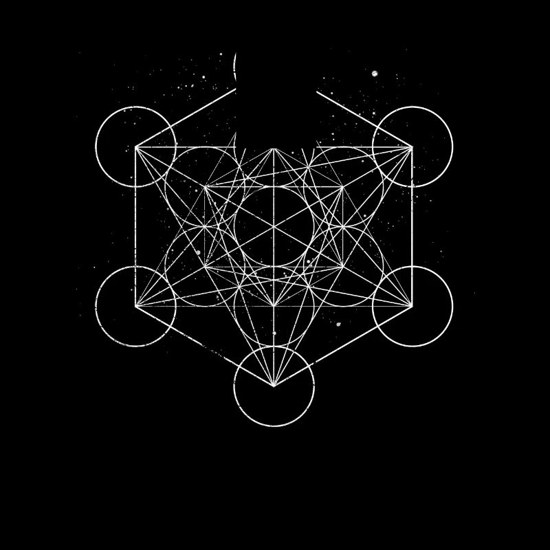 Géométrie sacrée Metatrons Cube Psychedelic Goa