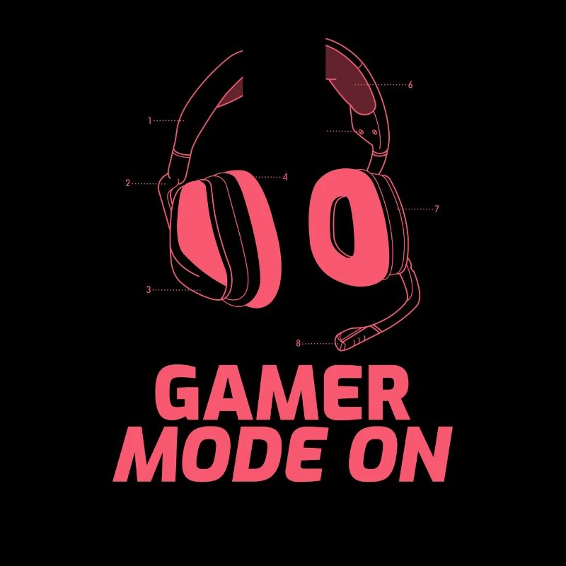 gamer mode on gamecke modus headset teams nerds geek