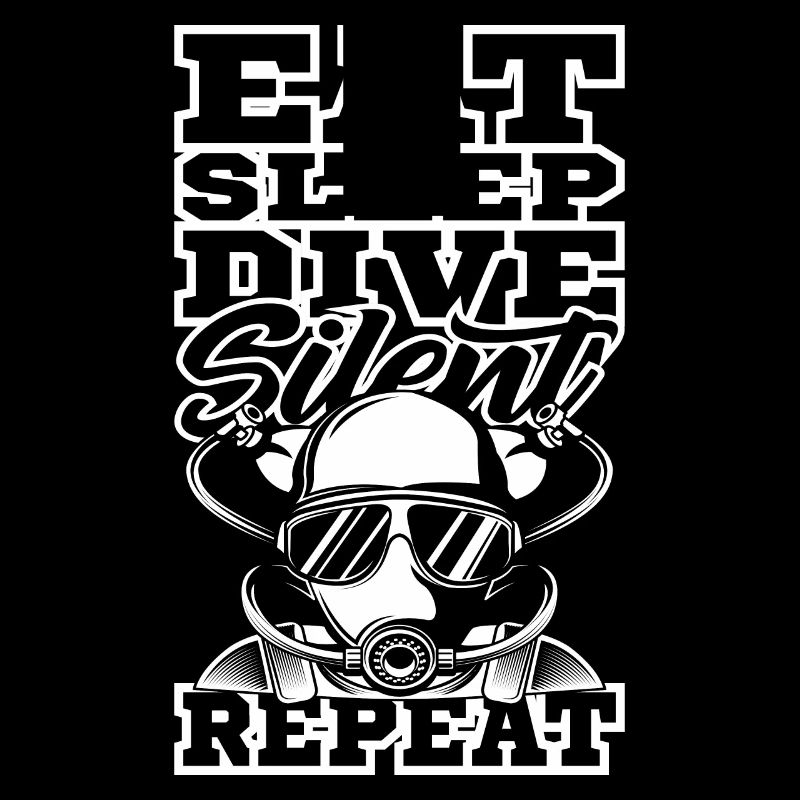 Eat Sleep Dive Silent Tec Diver Berufstaucher