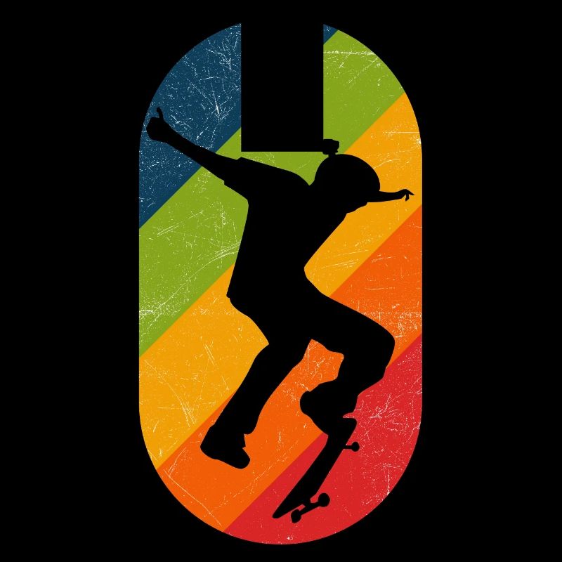 Skateboard Retro Kickflip Distressed