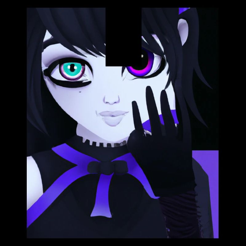 Goth Anime Vaporwave mignon et effrayant Goth