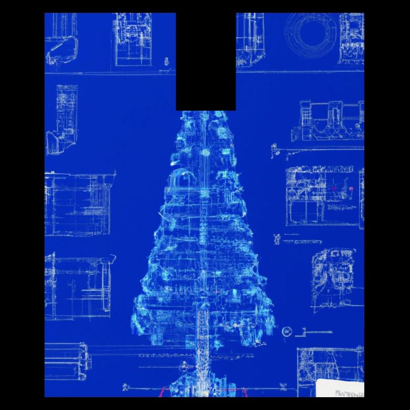 Christmas Christmas Tree Schematic Blueprint