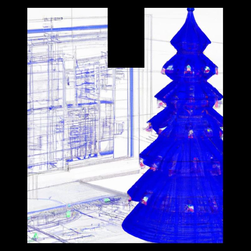 Christmas Christmas Tree Schematic Blueprint