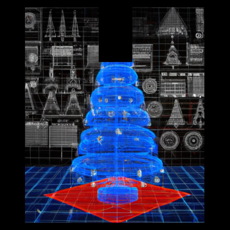 Weihnachten Weihnachtsbaum Schematic Blaupause