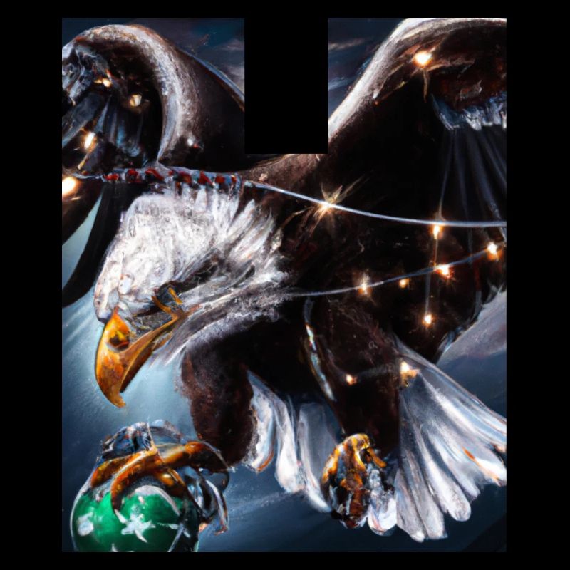 Pygargue à queue blanche de Noël américain avec