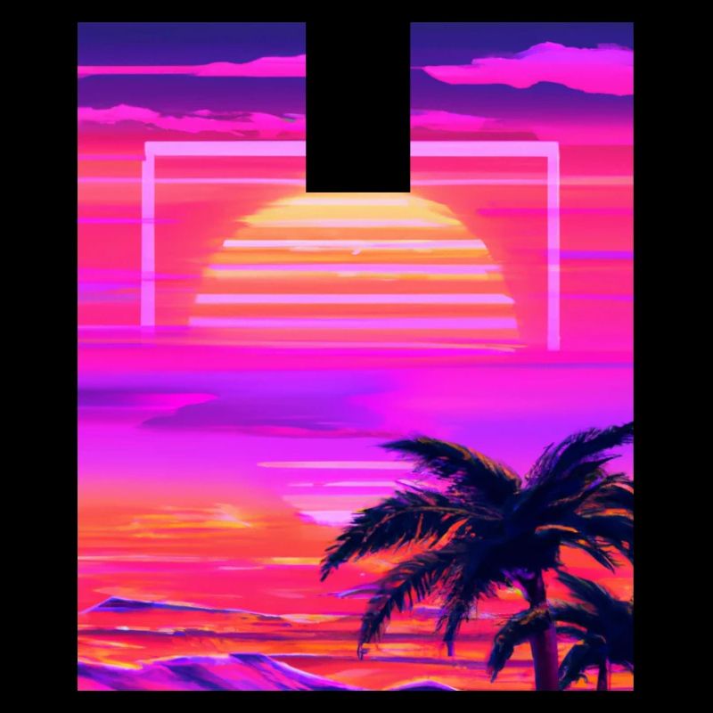 Vaporwave Sun Synthwave Sunset Palms