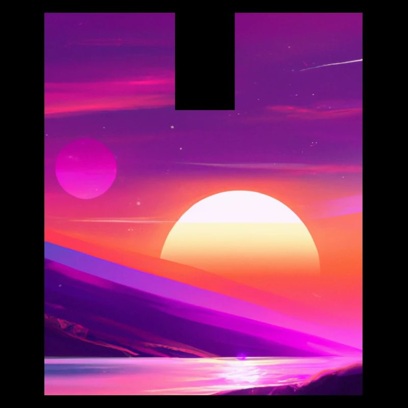 Vaporwave Sun Synthwave Sunset