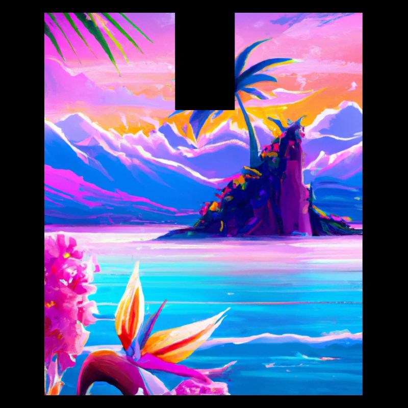 Synthwave Sun Hawaii Vaporwave Esthétique
