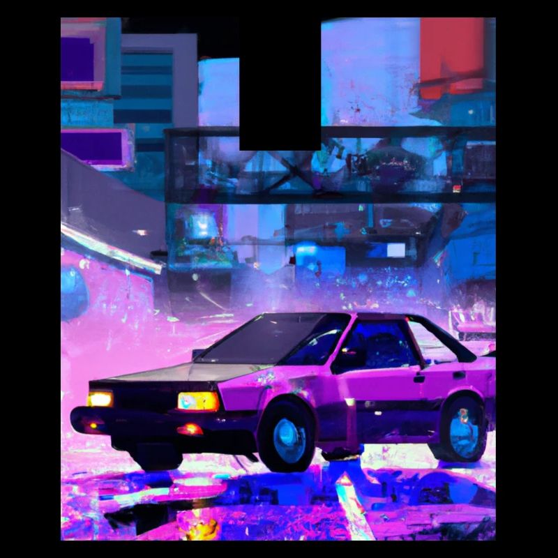 Vaporwave Esthétique Synthwave Car