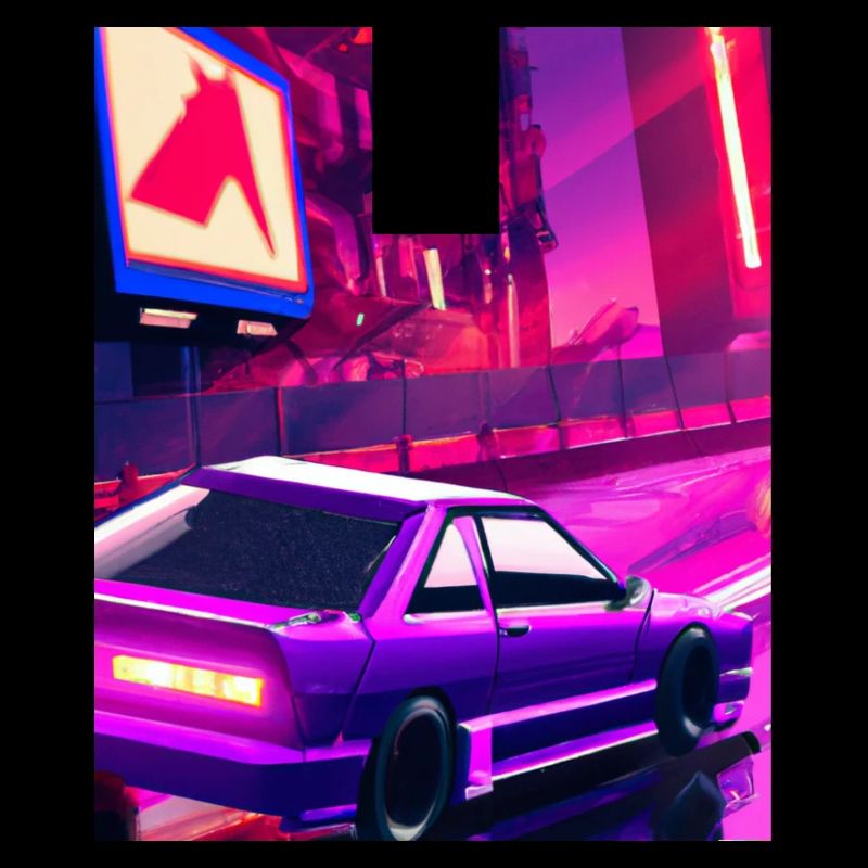 Vaporwave Aesthetic Synthwave Car