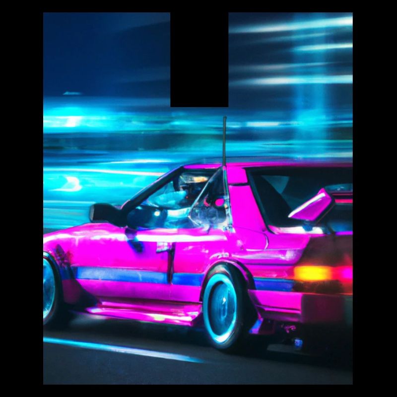 Vaporwave Esthétique Synthwave Car