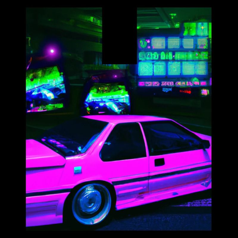 Vaporwave Esthétique Synthwave Car
