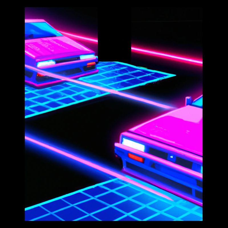 Vaporwave Esthétique Synthwave Car