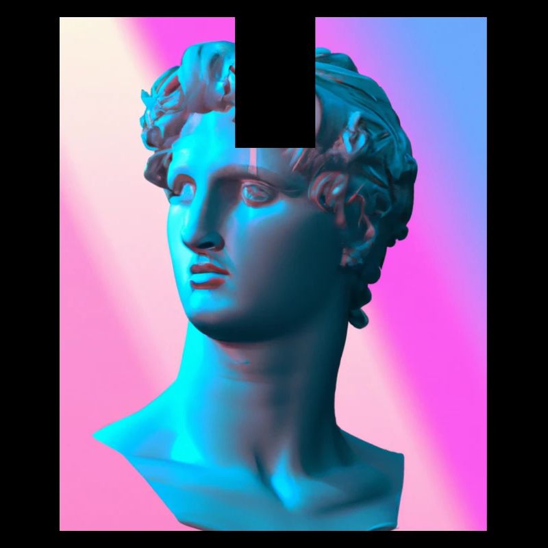 Vaporwave Statue Buste romain