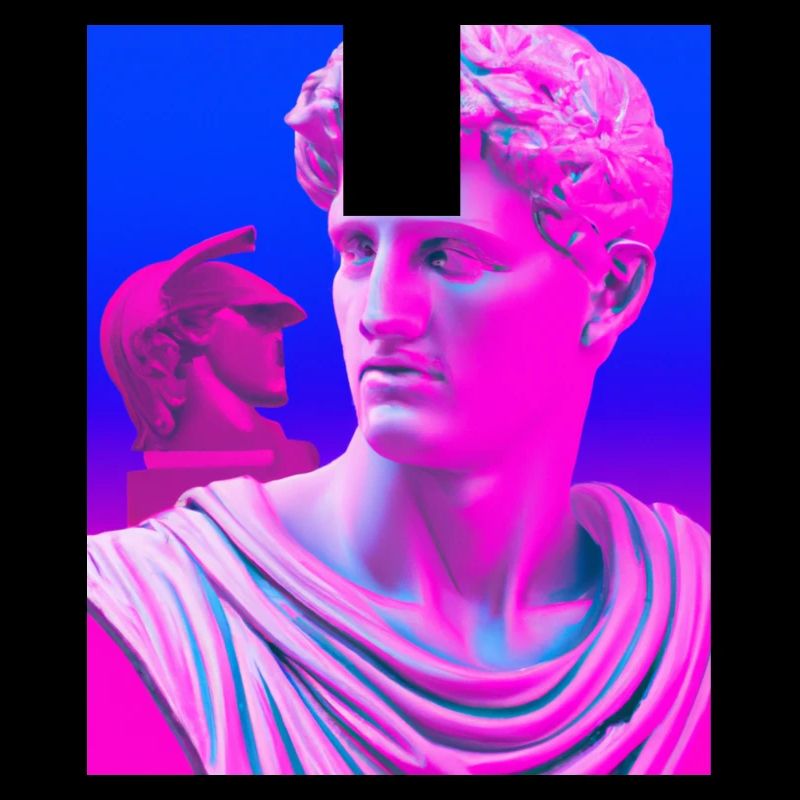 Vaporwave Statue Buste romain