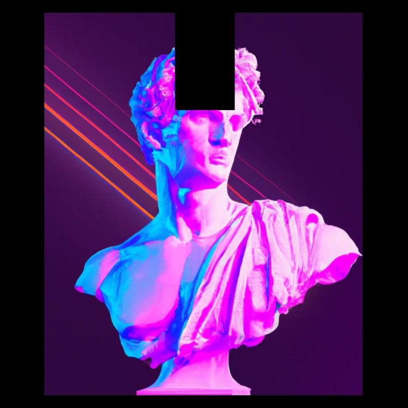 Vaporwave Statue Buste romain