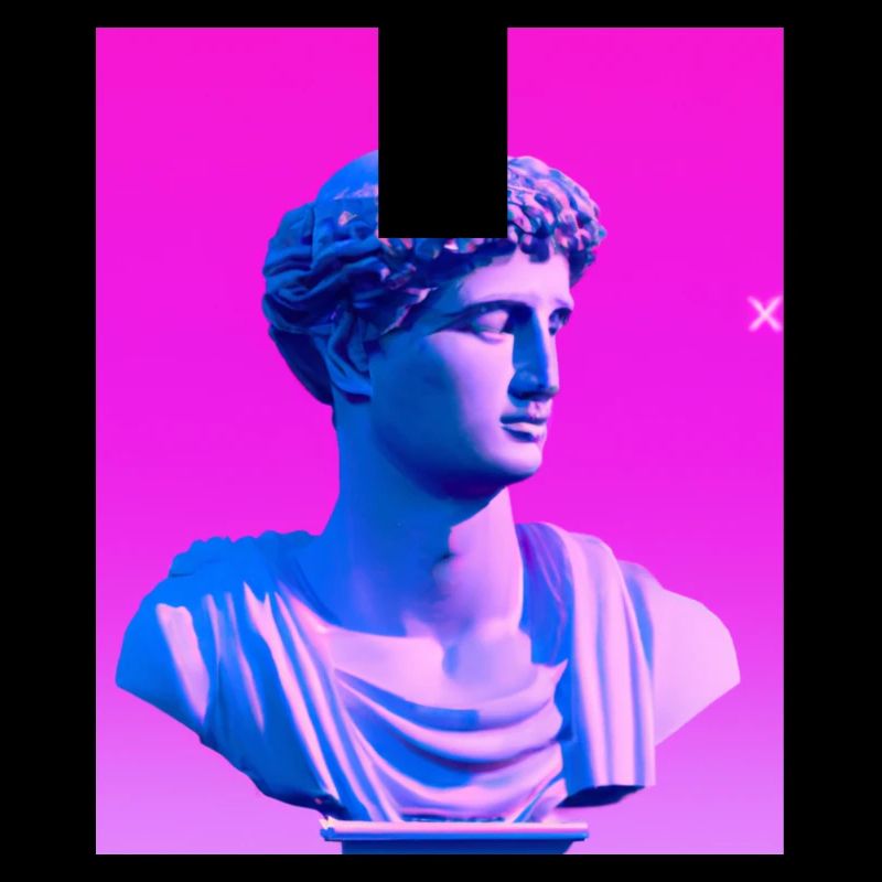 Vaporwave Statue Buste romain