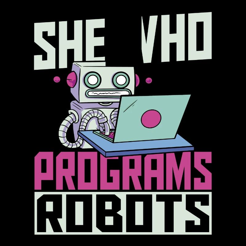 Sie, die Roboter programmiert Robotik