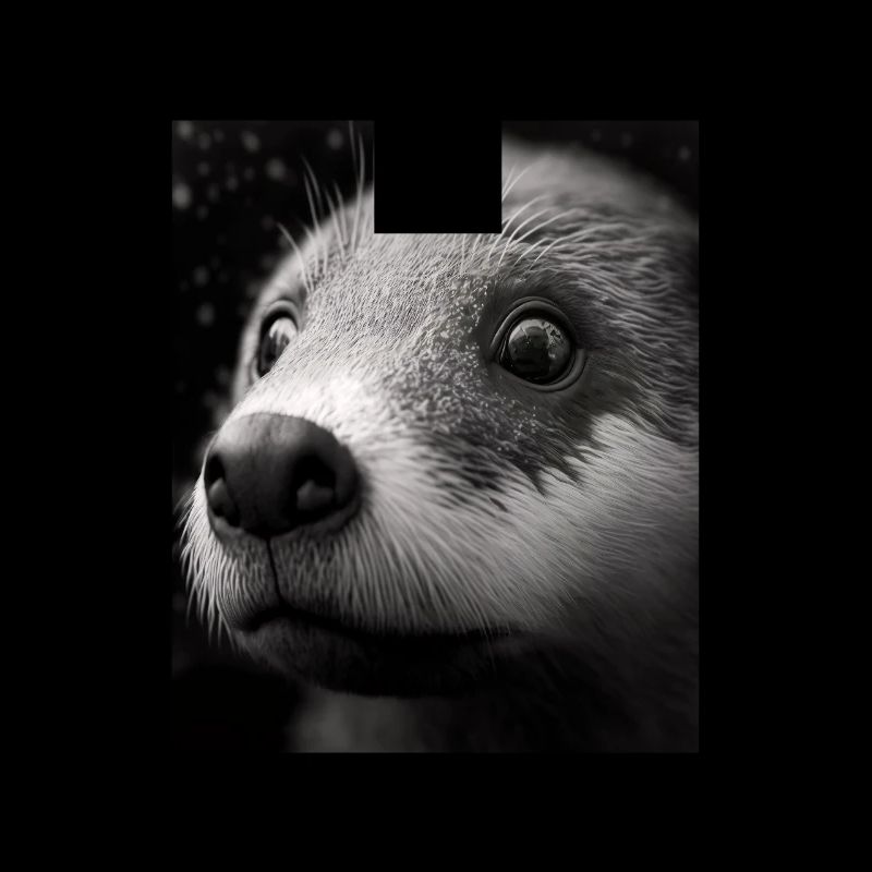 Conception de loutre à la mode Loutre de mer cool avec bleu