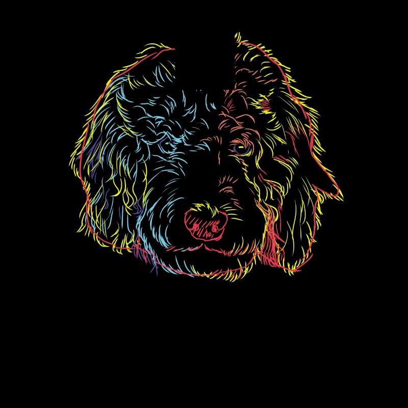 Neugieriger Goldendoodle Hund